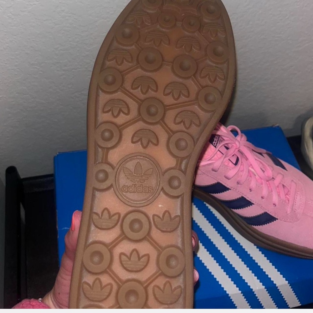 Adidas Gazelle Pink and Dark Blue Women's Sneakers - Picture 5 of 6